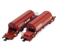 JOUEF 2x wagons-trémies Taoos Ermewa/Chemoil, ép. VI - HO 1/87 - JOUEF HJ6228