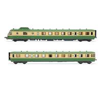 JOUEF HJ2462 SNCF, Wagon Diesel RGP I avec remorque, livrée Vert/Beige, Chemin d