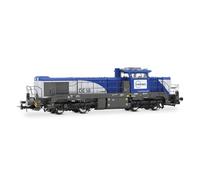 Jouef HJ2471S Europorte, Vossloh DE 18 Locomotive Diesel, livrée argentée/Bleue,
