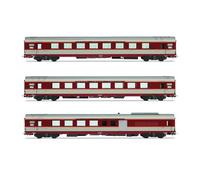 Jouef HJ4192 SNCF, lot de 3 entraîneurs Gran Confort TEE Le Kléber (A8u, A8tu, A4Dtux), betón grey, ep. IV Passenger Coaches