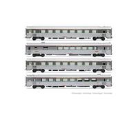 Jouef HJ4205 SNCF, Coffret de 4 unités Tee Jules Verne, ép, Matériel Roulant IV - Autocars