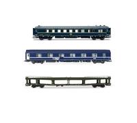 Train Auto-Couchettes, 2 voitures WR ex-CIWL, WL T2 et porte autos DD, SNCF/SNCB