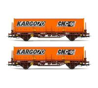 JOUEF HJ6224 2 wagons plat à ranchers Lgs "KARGO70 CNC" Sncf, Ep IV - HO 1/87