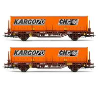 JOUEF HJ6224 Échelle Ho Set 2 Wagons Type Lgs SNCF Avec Container CNC Kargo70