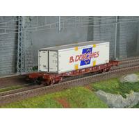 Jouef HJ6279 Wagon porte-conteneurs à bogies S70, TOUAX, chargé caisse mobile "B