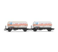 Jouef HJ6287 SNCF, Coffret de 2 Wagons-citernes à gaz à 2 essieux avec Toit ouvrant, « Air Liquide », ép. Wagons de fret IV