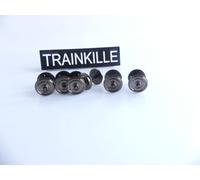 JOUEF / HORNBY R8264 / 6 ESSIEUX METAL ISOLES "2 TROUS" 14,1 MM