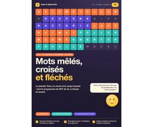 Jouer & Apprendre - Mots mêlés, croisés et fléchés SVT 4e: Tout le programme de sciences de la vie et de la Terre en 10 leçons et 50 jeux : séismes et ... - Cahier de révision cycle 4 avec solutions
