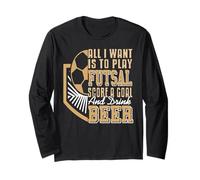 Jouer au Futsal marquer Boire Une bière Ensuite Manche Longue