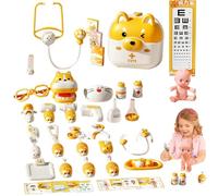 Jouer au kit de médecin,Kit de médecin - Jeu de rôle pour les médecins animaux de dessin animé de 45 pièces | Jeu de rôle éducatif, jouets de médecin pour à partir de 4 ans