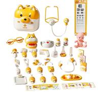 Jouer au kit de médecin,Kit de médecin,Kit médical jouet adorable pour animaux de 45 pièces | Jeu de rôle éducatif, jouets de médecin pour à partir de 4 ans, ensemble de jeu faux
