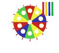 Jouer au Parachute Parachute Arc-en-Ciel, Jeu de Frappe de la Taupe, Parapluie Arc-en-Ciel, Jeux de Plein air et de Sport, Jouets de Plein air(3.0 M)