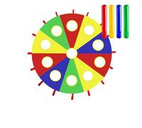 Jouer au Parachute Parachute Arc-en-Ciel, Jouet, Frappe la Taupe, Jeux de Plein air for Le Sport, Le Travail d'équipe for garçons et Filles(3.0 Meters Color 1)