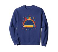Jouer C'est Apprendre Un Enseignant Qui Fait de l'apprentissage Un Arc-en-Ciel ludique Sweatshirt, Unisexe pour Adultes, Bleu Marine, L