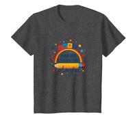 Jouer C'est Apprendre Un Enseignant Qui Fait de l'apprentissage Un Arc-en-Ciel ludique T-Shirt, Enfant, Chiné Foncé, 10 Ans
