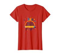 Jouer C'est Apprendre Un Enseignant Qui Fait de l'apprentissage Un Arc-en-Ciel ludique T-Shirt, Femme, Rouge, M