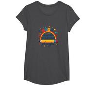 Jouer C'est Apprendre Un Enseignant Qui Fait de l'apprentissage Un Arc-en-Ciel ludique T-Shirt, Fille, Chiné Foncé, M