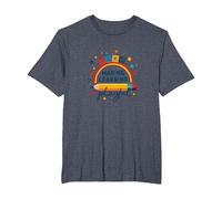 Jouer C'est Apprendre Un Enseignant Qui Fait de l'apprentissage Un Arc-en-Ciel ludique T-Shirt, Homme Grandes Tailles, Bleu Chiné, 6X Tall