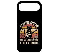 Jouer de la Guitare pour Un Public d'un Chat Critique Moelleux Coque pour iPhone Air