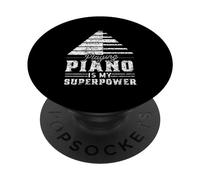 Jouer du Piano est ma Superpuissance Musicien pianiste Pianos PopSockets PopGrip Adhésif