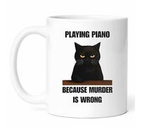 Jouer Du Piano Parce Que Le Meurtre Est Mal Tasses Pratiques Tasse Impression Tasse À Café 330Ml Pour Thé Femme Lait