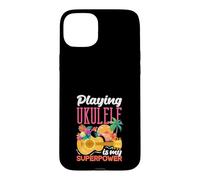 Jouer du ukulélé est Mon Lecteur de Musique hawaïen Superpower Coque pour iPhone 15 Plus