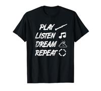Jouer Écouter Rêver Répéter Enthousiaste de la Clarinette T-Shirt Graphique avec Valeur