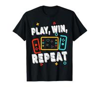 Jouer, gagner, répéter - Jeu vidéo d'anniversaire amusant pour joueur T-Shirt