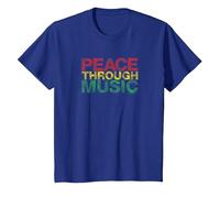 Jouer pour Changer la Paix grâce à la Musique T-Shirt, Enfant, Bleu Royal, 12 Ans