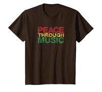 Jouer pour Changer la Paix grâce à la Musique T-Shirt, Enfant, Marron, 2 Ans