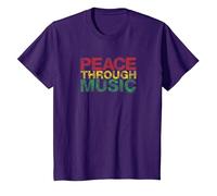 Jouer pour Changer la Paix grâce à la Musique T-Shirt, Enfant, Violet, 12 Ans