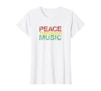 Jouer pour Changer la Paix grâce à la Musique T-Shirt, Femme, Blanc, 3XL