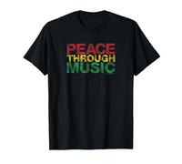 Jouer pour Changer la Paix grâce à la Musique T-Shirt, Homme, Noir, 5XL
