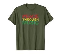 Jouer pour Changer la Paix grâce à la Musique T-Shirt, Homme, Olive, S