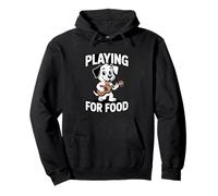 Jouer pour la Nourriture Chien Mignon Guitare Musicien Sweat à Capuche