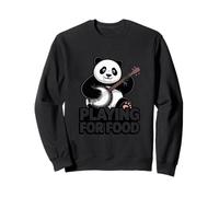 Jouer pour la Nourriture Guitare Musicien Panda Sweatshirt