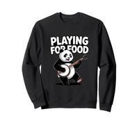 Jouer pour la Nourriture Guitare Musicien Panda Sweatshirt