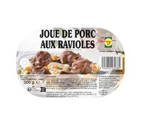Joues de porc aux ravioles