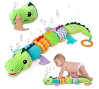 Jouet 3 en 1 pour bébé - 0-3-6-9-12 mois - Peluche chenille musicale - Cadeau bébé pour garçons et filles - Vert