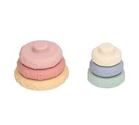 Jouet à Anneaux Empilables pour Enfants, avec Cercles à Presser, pour L'éducation Précoce et Le Plaisir, Matériau en Silicone pour Les Tout-Petits de 6 Mois