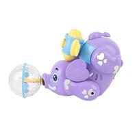 Jouet à Balle d'éléphant, Jouet d'éléphant à Pied Brume Légère à 360 Degrés Musique de Balle Tournante pour Les Enfants (Violet)