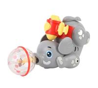 Jouet à Balle d'éléphant, Jouet d'éléphant à Pied Brume Légère à 360 Degrés Musique de Balle Tournante pour Les Enfants (Grey)