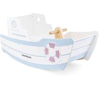 Jouet à Bascule en Bois - Mamabrum - Grand Bateau à Bascule - Confortable - 12 mois à 5 ans - Mixte