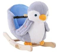 Jouet à bascule pingouin pour enfant +18 mois effet sonore poignées siège ceinture réglable gris Gris G