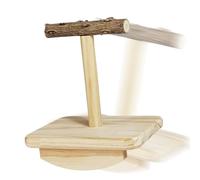 Jouet à bascule pour siège d'oiseau - Balançoire sûre en bois naturel - Support de perchoir portable - Jouet à mâcher pour perruches, perroquets d'âne et petits oiseaux