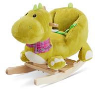 Dinosaure à bascule avec housse en peluche à partir de 12 mois vert