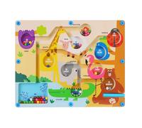 Jouet À Billes De Labyrinthe Magnétique pour E-nfants, Jeu De Puzzle De Tige, Tableau De Labyrinthe Magnétique, avec Design Inspiré De M-ontessori, 30x22.5x1,8cm, pour Garçons Et Filles, Tout-Petit