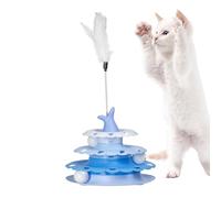 Jouet à Billes pour Chat - Amusant Bâton Stimulant Plateau Tournant pour Animaux,Circuit à Billes Jouet d'exercice Intérieur pour Chasse et Éveil Félin