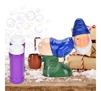 Jouet à Bulles, souffleur à Bulles du Père Noël | Machine à souffler Les Pets à |Machine Automatique de souffleur de, à drôle de Gnomes avec lumières Flash et Musique
