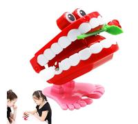 Jouet à charge avec des dents qui bavardent - petits pieds drôles, bibelots de marche | accessoires pour farces, décorations de bureau, blagues, nouveautés à collectionner, intra